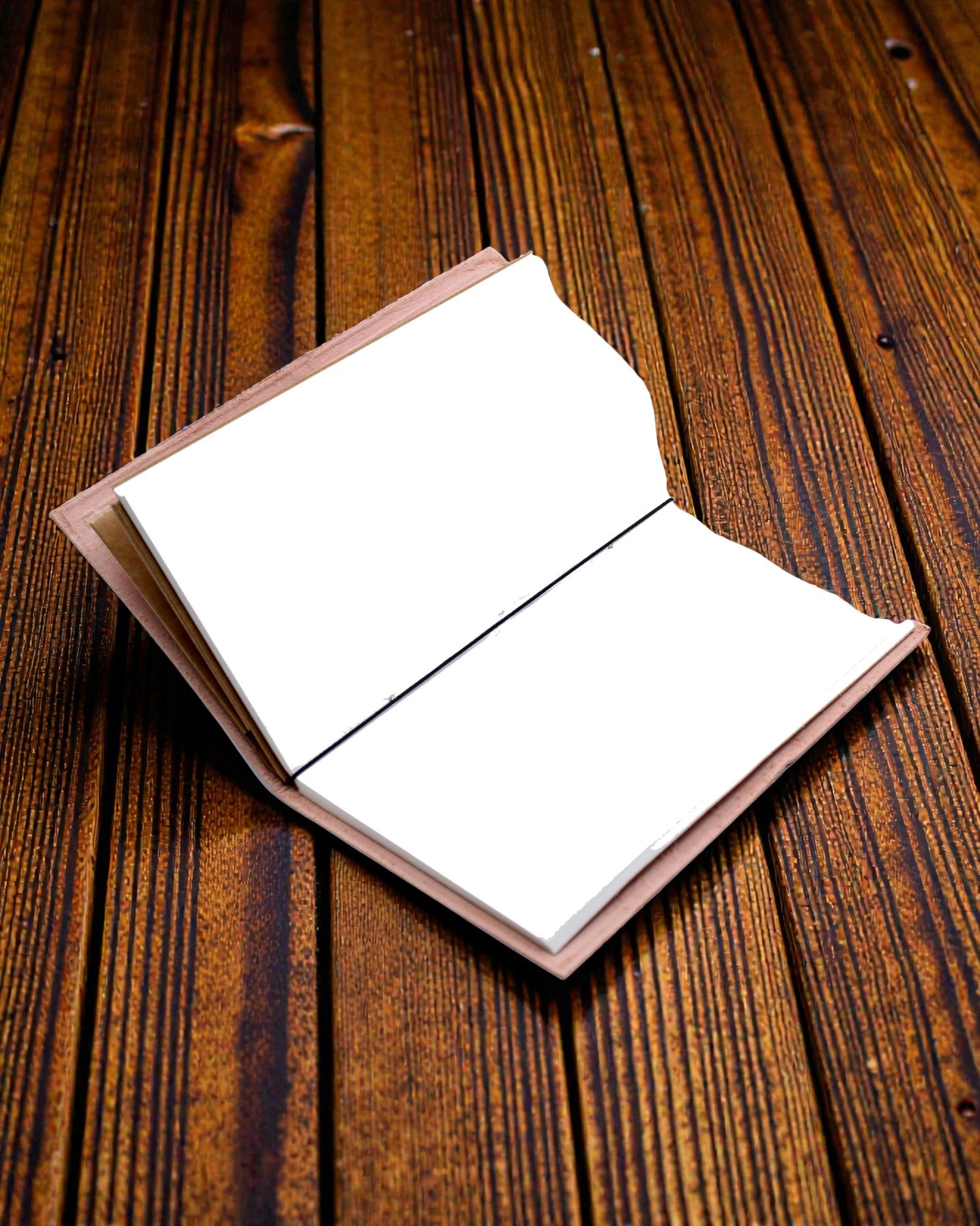 Jurnalul meu pentru lista dorințelor – caiet din piele maro, lucrat manual 22 × 12 × 1,5 cm, 80 de pagini