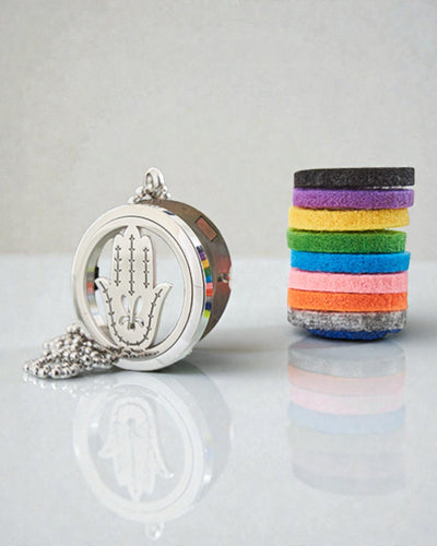 Hamsa Aura – Colier pentru aromaterapie Mâna Fatimei 30 mm