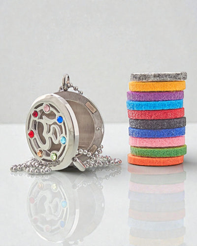Lanț Aromalife Chakra OM – medalion pentru parfum 30 mm