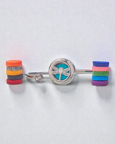 Brățară Aromalife Spiritul Dragonului – Medalion pentru parfum cu libelulă 20 mm