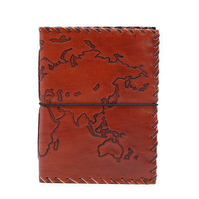 Jurnal de călătorie din piele cafeniu deschis 17x13 cm