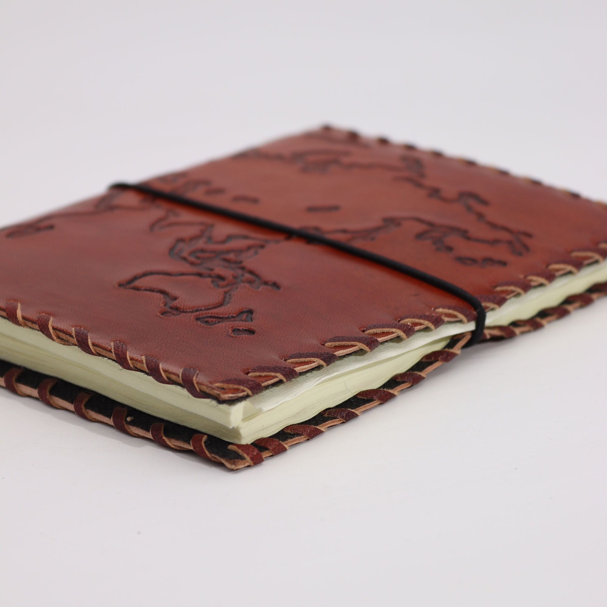 Jurnal de călătorie din piele cafeniu deschis 17x13 cm