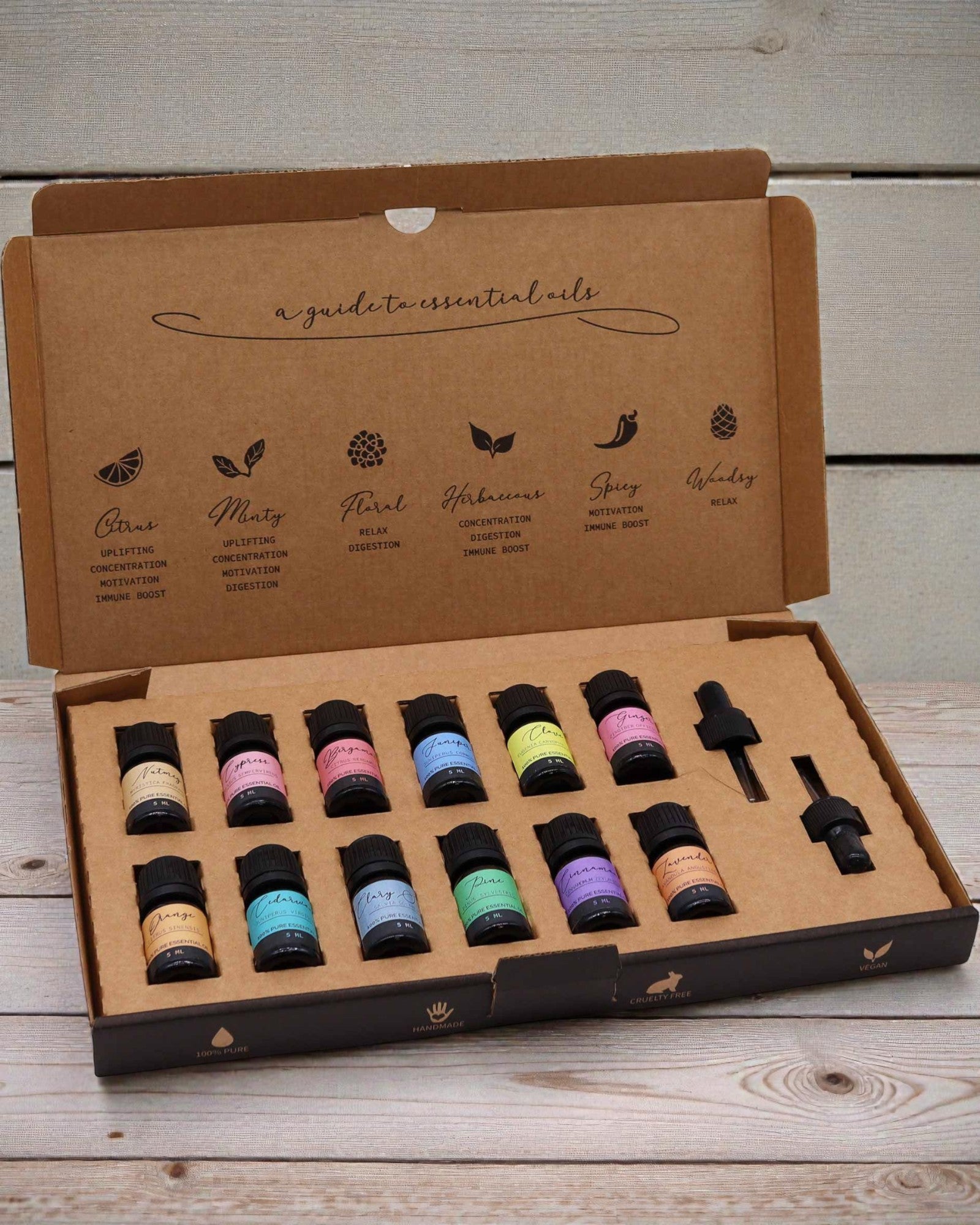 Armonia de Toamnă a Naturii – Set de Lux cu 12 Uleiuri Esențiale 5 ml cu Picurătoare