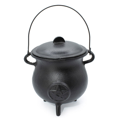 Ceaun puternic din fontă cu pentagramă 23x18 cm, 4500 g