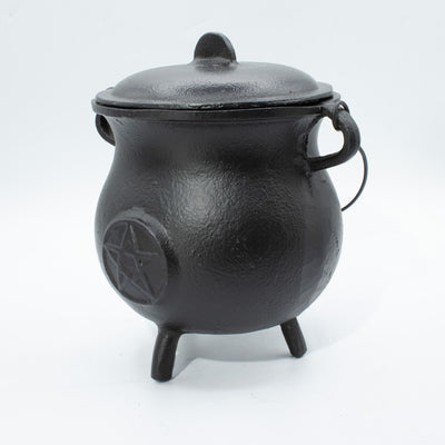 Ceaun puternic din fontă cu pentagramă 23x18 cm, 4500 g