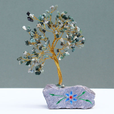 Moss Agate Gemstone Tree