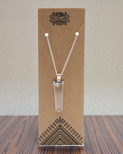 Crystal Ray – Płaski Wisior z Kwarcu Górskiego w Szlifie Kryształu