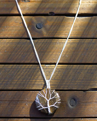 Colier cu pietre prețioase „Arborele Vieții” – Ochi de tigru