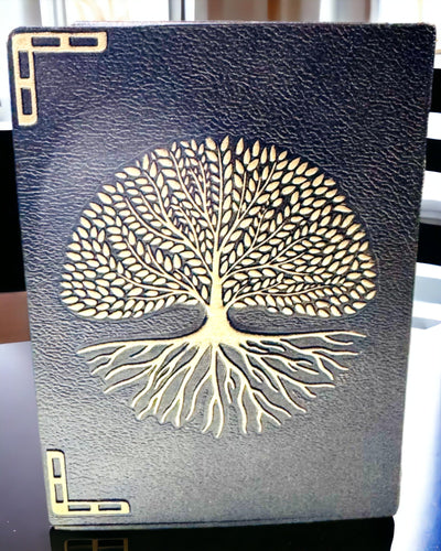 Vintage Jurnal "Arborele Vieții" A6 - Copertă Elegantă Reliefată din Piele Sintetică, 100 de File