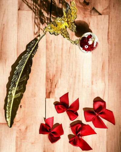 Semn de carte metalic creativ Retro Semn de carte Vintage - Pană și Fluture în Stil Baroc