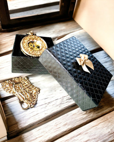 Ceas de Buzunar Vintage cu Cadran Transparent și Mecanism Schematic