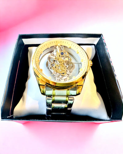 Ceas Bărbătesc Quartz „Vision Sport” – Dublu Transparent din Aluminiu