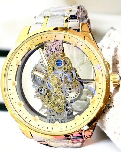 Ceas Bărbătesc Quartz „Vision Sport” – Dublu Transparent din Aluminiu