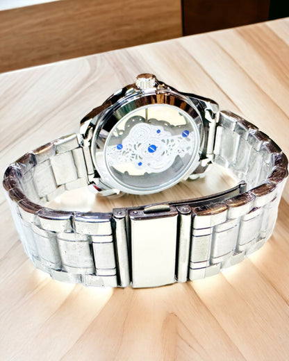 Ceas Bărbătesc Elegant cu Mecanism cu Cuarț - Mecanism Transparent și Eleganță Sportivă