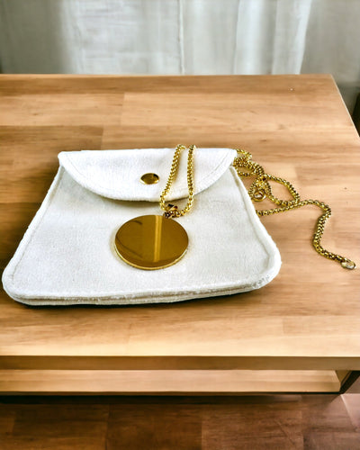 Pandantiv "Urban Elegance" – Medalion Rotund din Oțel Inoxidabil în Două Culori cu Posibilitate de Personalizare