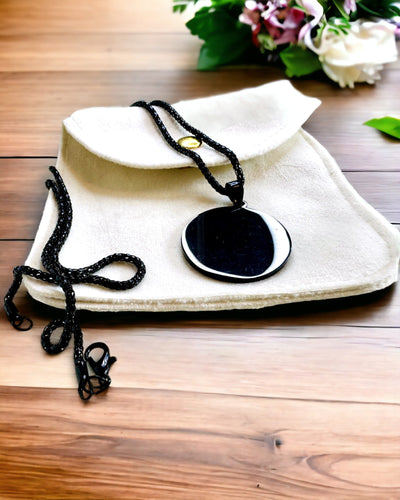 Pandantiv "Urban Elegance" – Medalion Rotund din Oțel Inoxidabil în Două Culori cu Posibilitate de Personalizare