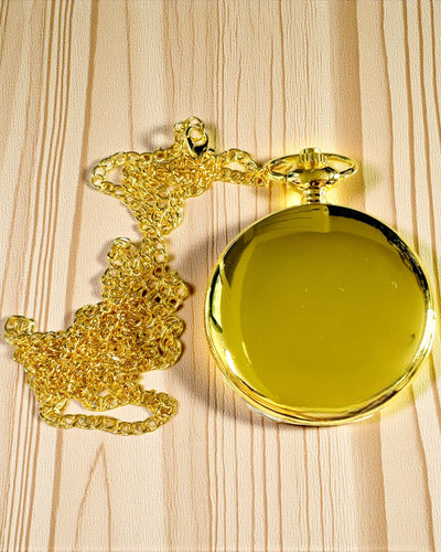 Ceas de buzunar vintage de culoare aurie cu posibilitate de gravare