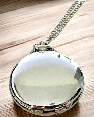 Ceas de Buzunar Clasic din Argint cu Opțiune de Gravare