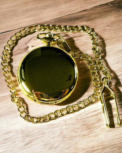 Ceas de buzunar de culoare aurie cu posibilitate de gravare