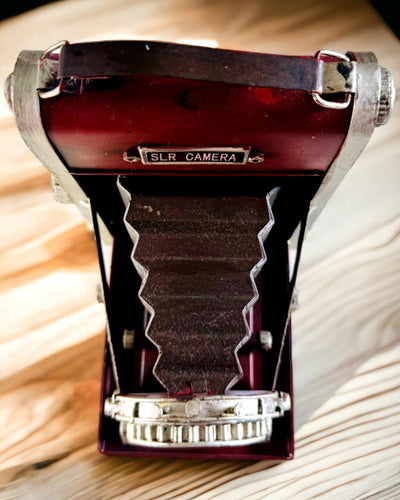 Vintage Vision: Cameră Decorativă Retro cu Opțiune de Gravare