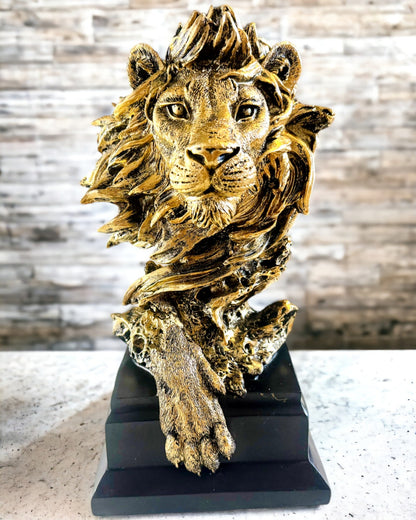 Leul Regal - Figură Decorativă Majestică cu Posibilitate de Gravare, 2 variante de culori disponibile, pentru cadou