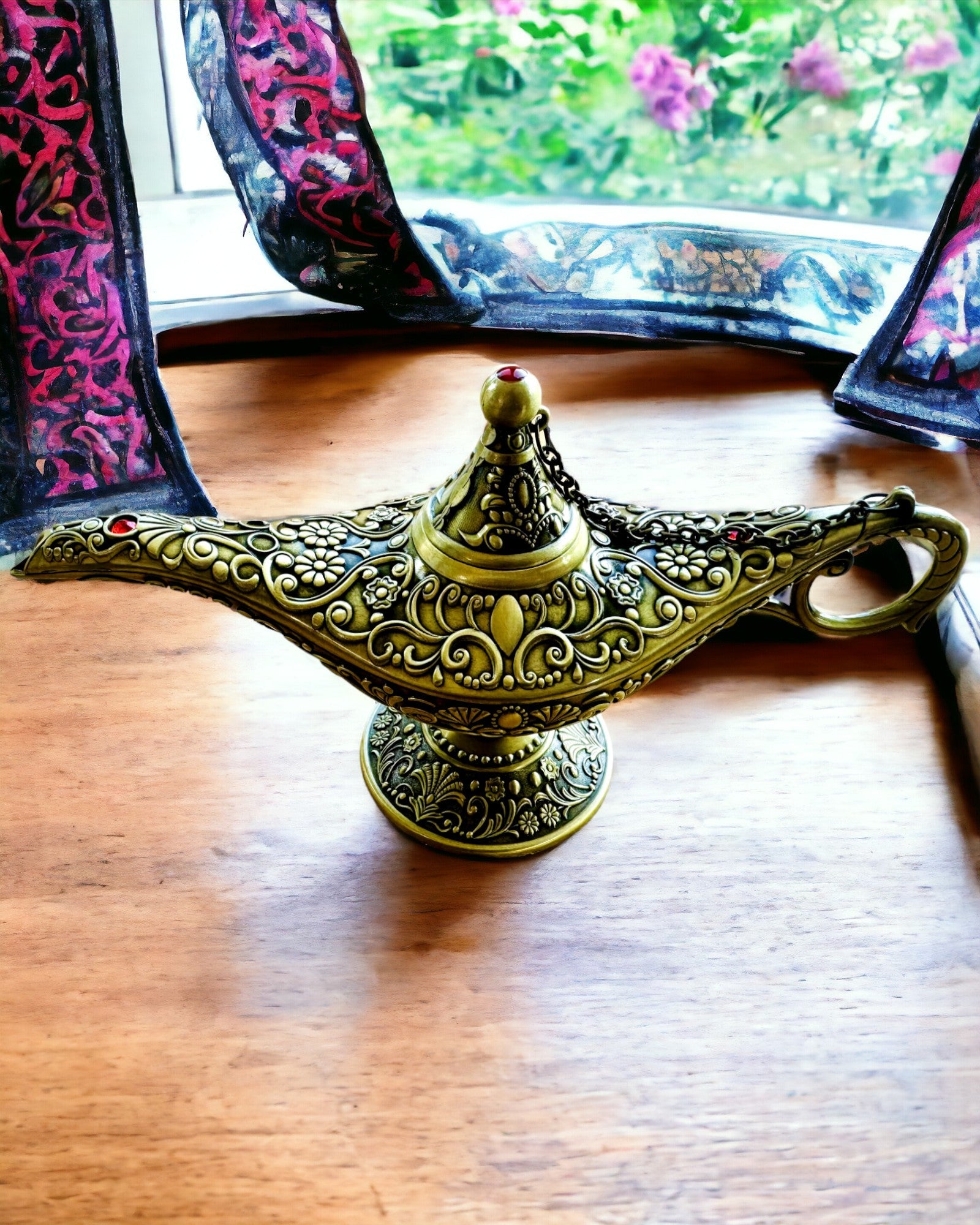 Lampa Magică a lui Aladin cu Opțiune de Gravare - Variantă Aur Tocată