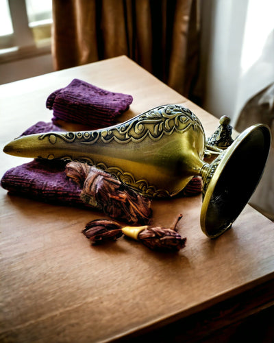 Lampa Magică a lui Aladin cu Opțiune de Gravare - Variantă Aur Tocată