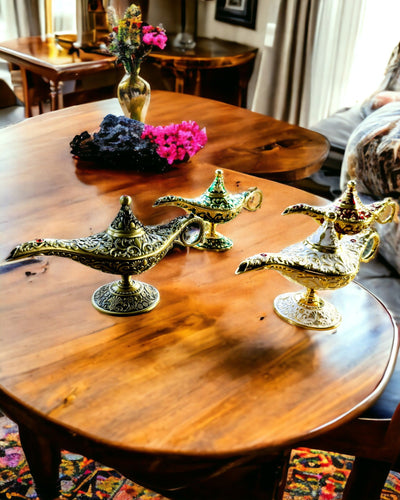 Lampa Magică a lui Aladin cu Opțiune de Gravare - Variantă Aur Tocată