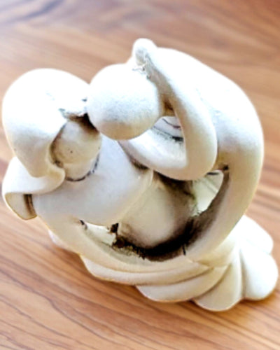 Elegant Union - Figurină Decorativă Mică cu Opțiune de Gravare - culoare albă