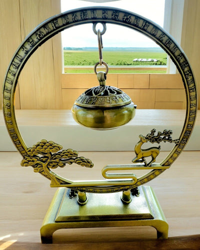 Suport Metalic Elegant pentru Tămâie „Mare Liniște” - posibilitate de personalizare cu gravură