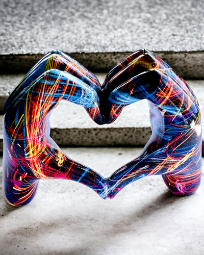 Kalejdoskop Serce – Ornament Manual din Rășină cu Posibilitate de Gravare