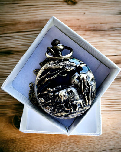 Ceas de buzunar "Vintage Explorer" cu posibilitate de gravare