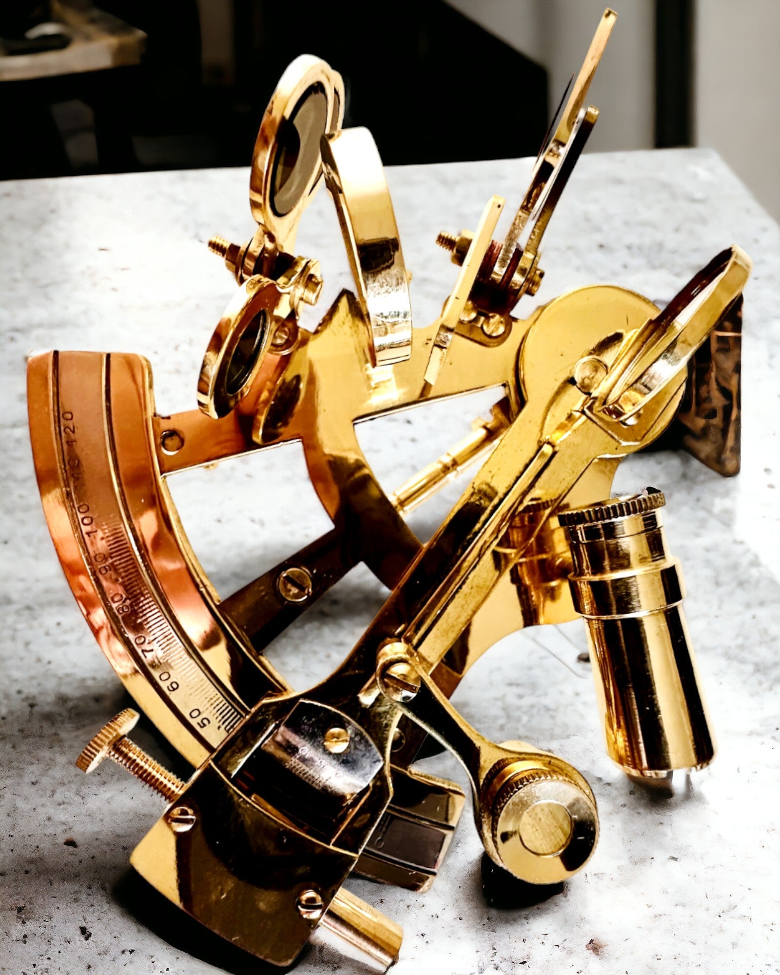 Sextant Artistic de culoare aurie - posibilitate de personalizare cu gravură