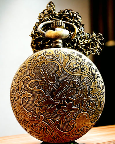 Ceas de buzunar Pădurar - Ceas elegant cu motiv de cerb, posibilitate de personalizare cu gravură