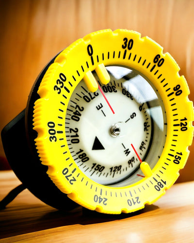 Compas de scufundare AquaGuide - compas rezistent la apă cu funcție de luminescență și curea flexibilă, posibilitate de personalizare