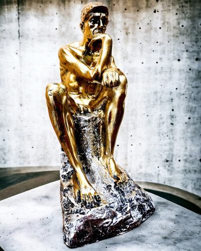 Gânditorul de Aur - Figurină din rășină, personalizare cu gravură