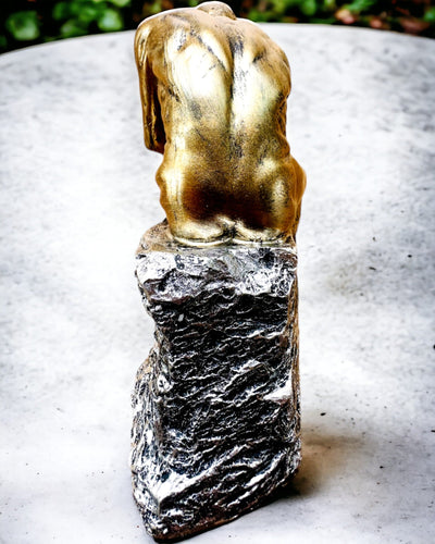 Gânditorul de Aur - Figurină din rășină, personalizare cu gravură