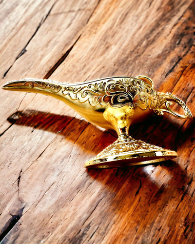 Magiczna Lampa Aladyna z Opcją Grawerowania - Wariant Klasyczny Złoty, przeplatane