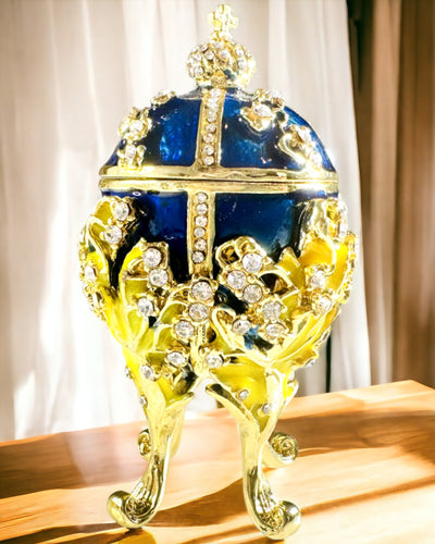Cutie pentru Bijuterii 'Ou Imperial' Faberge – Stil Vintage, Recipient Decorativ pentru Accesorii
