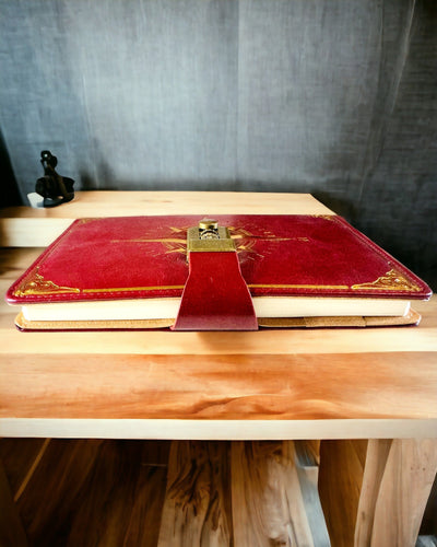 Notatnik Premium cu Lacăt cu Cod A5 - Stil Vintage cu Busolă, Design Japonez, Articole de Papetărie pentru Studenți și Afaceri. Personalizare cu Gravură