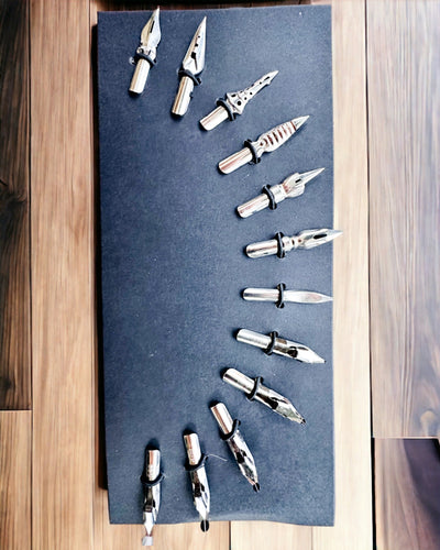 Set Exclusiv de Caligrafie, stilou cu cerneală pentru imersie și set de cerneluri, personalizare cu gravură