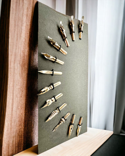 Set Exclusiv de Caligrafie, stilou cu cerneală pentru imersie și set de cerneluri, personalizare cu gravură