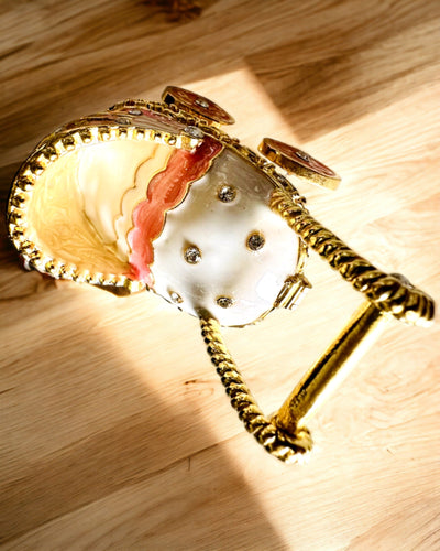 Mic Căruț de Poveste pentru bijuterii, comori - Eleganță Regală, personalizare cu gravură