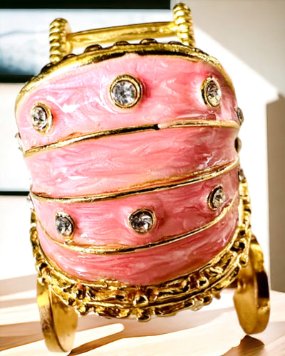 Mic Căruț de Poveste pentru bijuterii, comori - Eleganță Regală, personalizare cu gravură