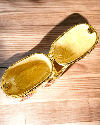 Mic Căruț de Poveste pentru bijuterii, comori - Eleganță Regală, personalizare cu gravură