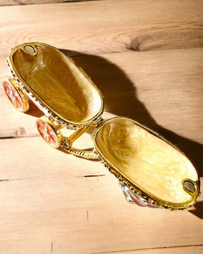 Mic Căruț de Poveste pentru bijuterii, comori - Eleganță Regală, personalizare cu gravură