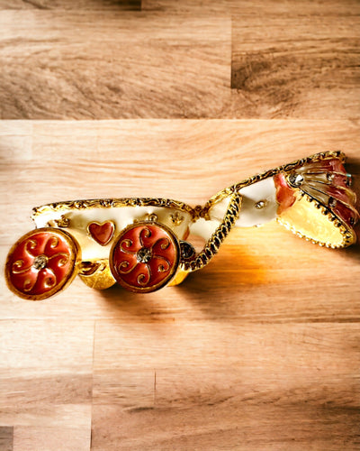 Mic Căruț de Poveste pentru bijuterii, comori - Eleganță Regală, personalizare cu gravură