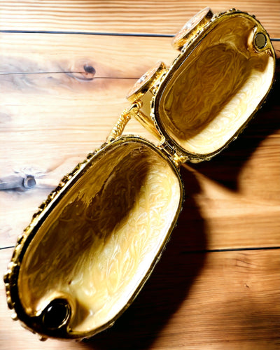 Mic Căruț de Poveste pentru bijuterii, comori - Eleganță Regală, personalizare cu gravură