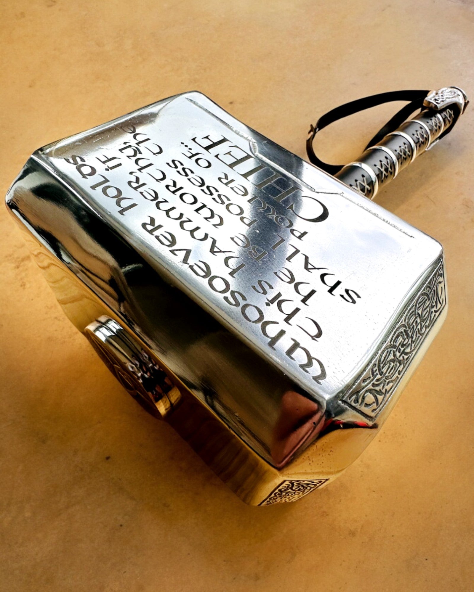 Młot Thora "Chief" - Ciocan Meșteșugăresc Realizat Manual, personalizare cu gravură pentru cadou