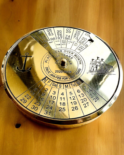 Calendario de la Eternidad Navegación Marítima – Calendario de latón de 100 años – posibilidad de grabado como regalo
